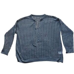 NEW Black Mesh Open‑Knit Layering Top XL — Minimalist, Breezy, Effortless Style